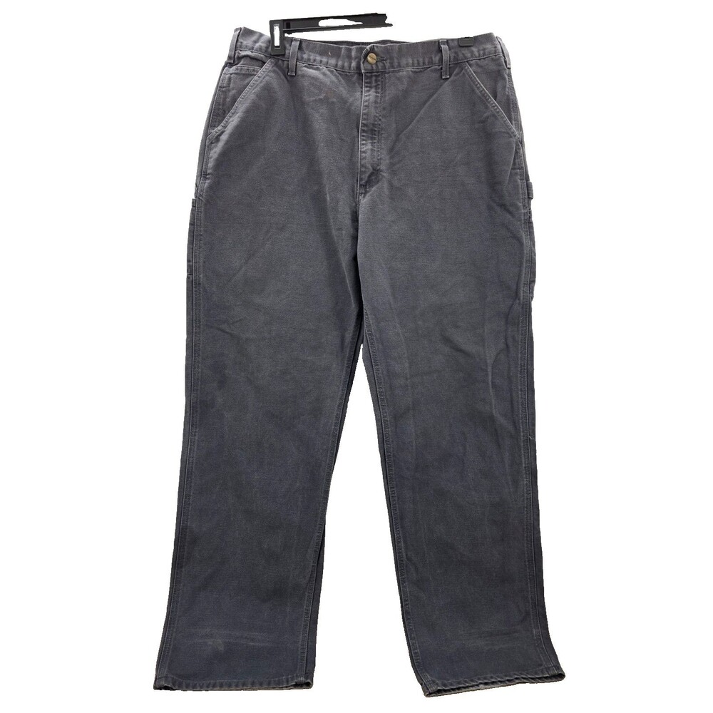 Vintage Carhartt Pants Mens 40x34Blue Dungaree Fit Carpenter Skater Y2K B11 PTB